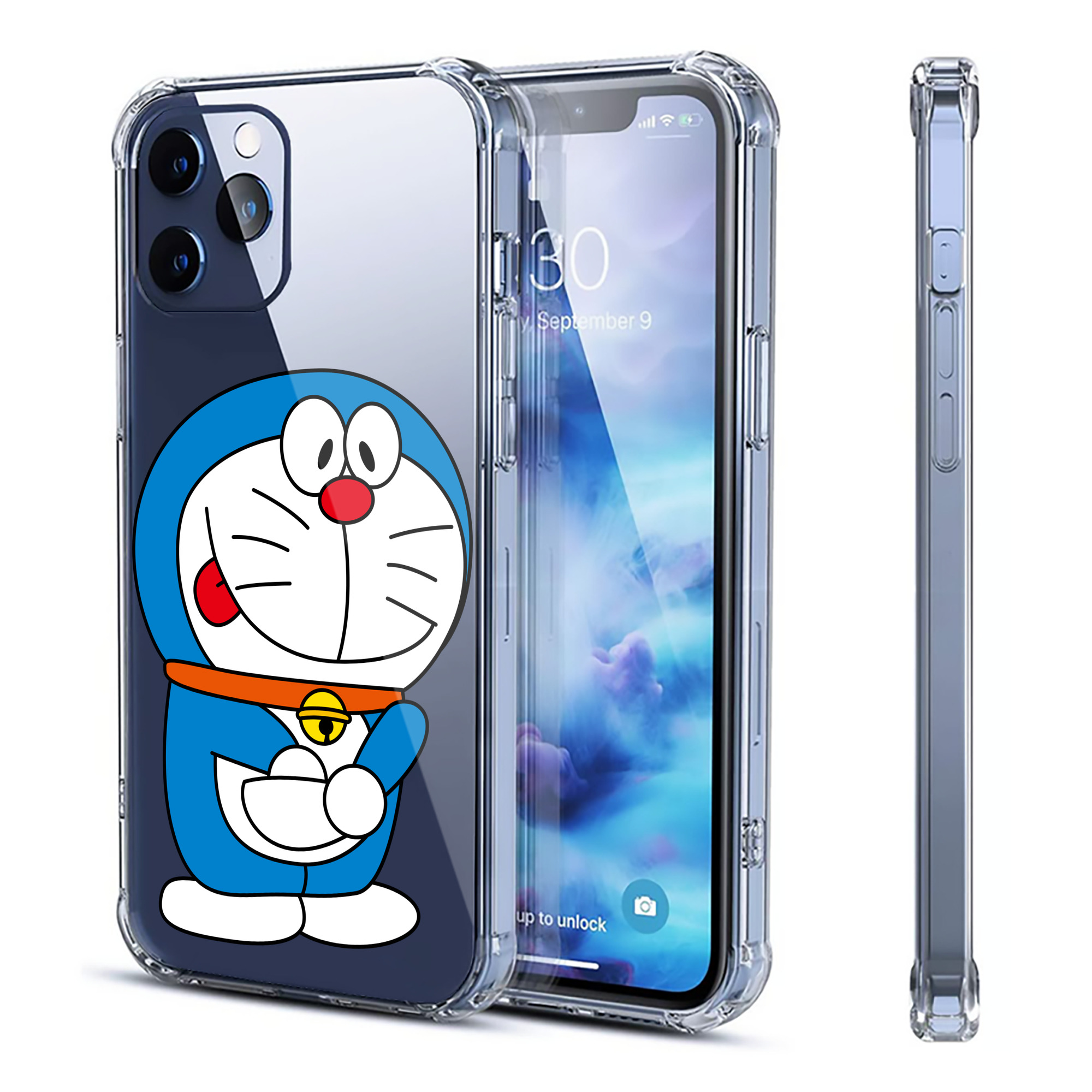 （画像用） ドラえもん Doraemon 【iPhone 12シリーズ対応】透明スマホケース（クリアソフトケース）